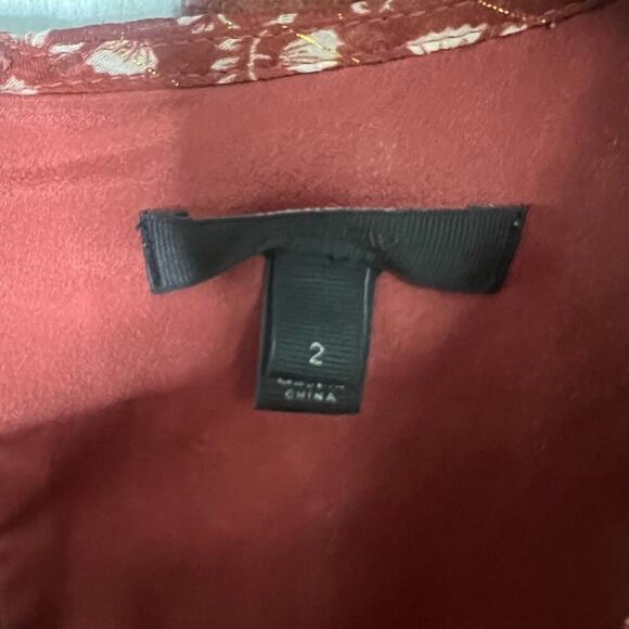 J.CREW POINT SUR FAUX WRAP DRESS IN SPARKLE FLORAL CHAMPAGNE SIZE 2 - Picture 4 of 9